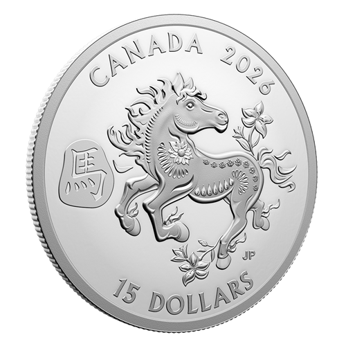 Lunar Year of the Horse – 1 oz. Fine Silver Coin (2026)(250282)