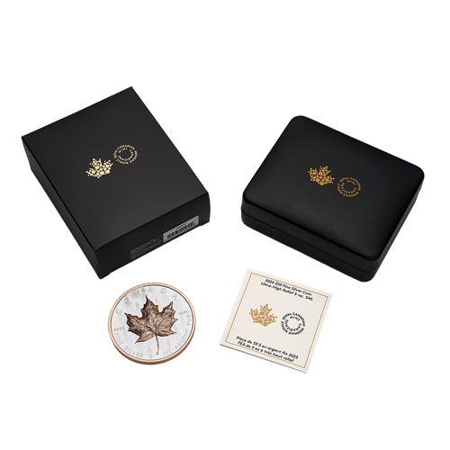 Silver Maple Leaf – 5-oz. Fine Silver Coin Ultra-High Relief Coin (2025)