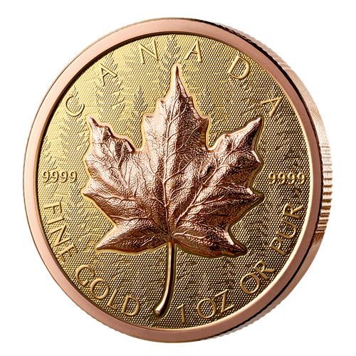 Feuille d'érable en or – Pièce de monnaie en or pur à très haut relief (2025) (250695) 