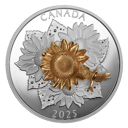 The Goldfinch and the Bloom – 5 oz. Pure Silver Coin