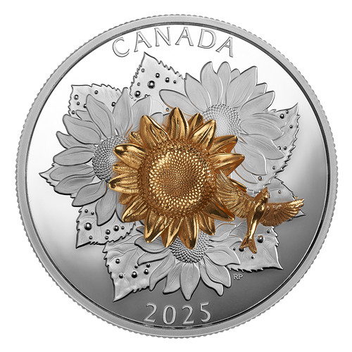 The Goldfinch and the Bloom – 5 oz. Pure Silver Coin