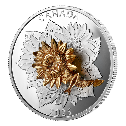 The Goldfinch and the Bloom – 5 oz. Pure Silver Coin