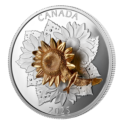 The Goldfinch and the Bloom – 5 oz. Pure Silver Coin