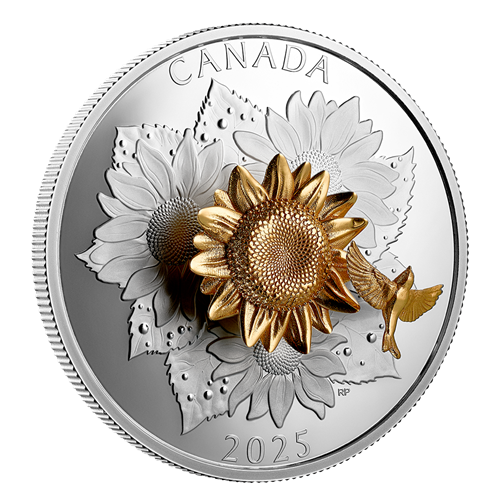 The Goldfinch and the Bloom – 5 oz. Pure Silver Coin