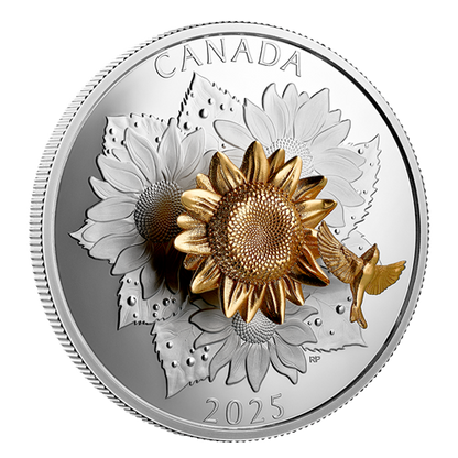The Goldfinch and the Bloom – 5 oz. Pure Silver Coin