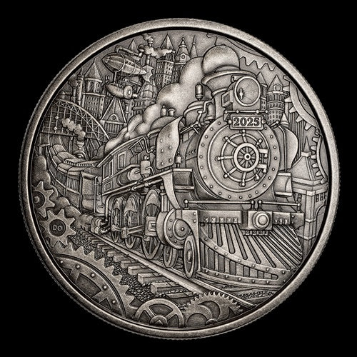 Steam Locomotive - 3oz Fine Silver Coin (251393)