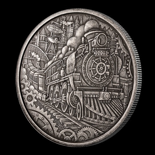 Steam Locomotive - 3oz Fine Silver Coin (251393)