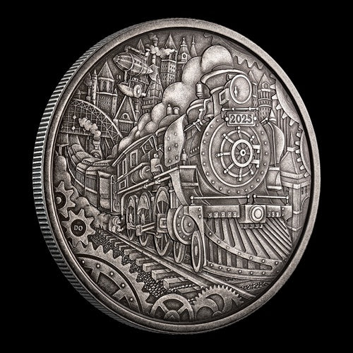 Steam Locomotive - 3oz Fine Silver Coin (251393)