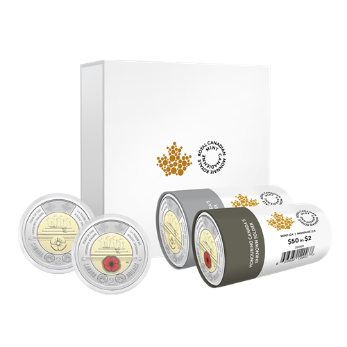 2025 $2 Honouring Canada’s Unknown Soldier Special Wrap Roll Box Set (251481)