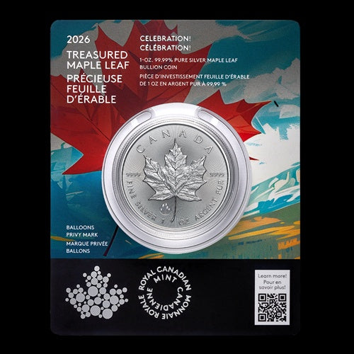 2026 $5 1 oz 9999Ag - Treasured Maple Leaf  SML: Celebration Privy Mark (Premium Bullion) (251908)