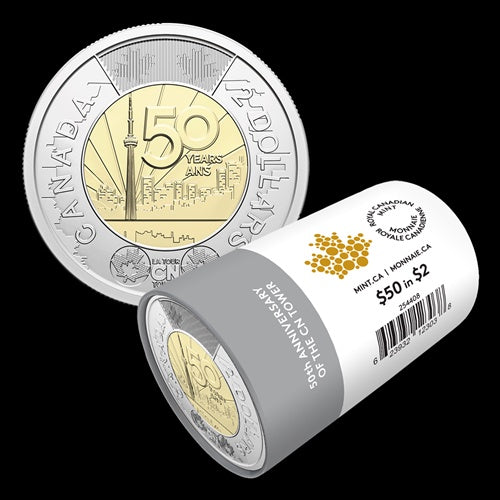 2026 2$ 50th Anniversary of the CN Tower Non-colourized Special Wrap Roll