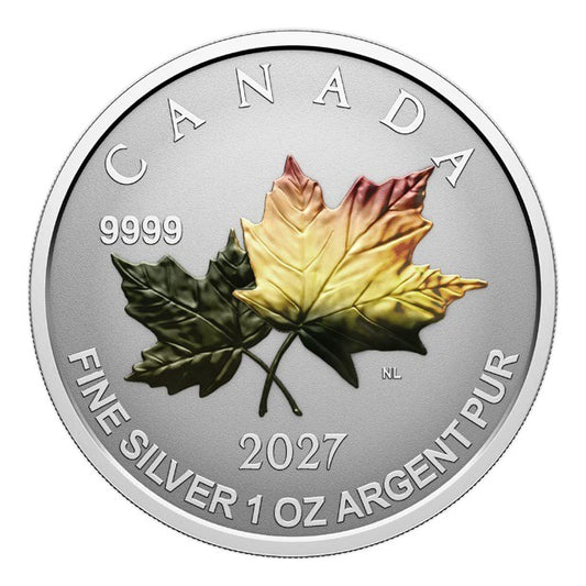 2027 Fine Silver Fractional Set – Autumn Leaves
