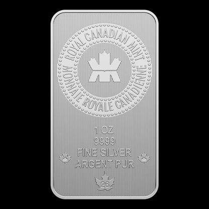 1 Oz. 99.99% Pure Silver Bar In Proudly Canadian 2026 (Premium Bullion) (255659)