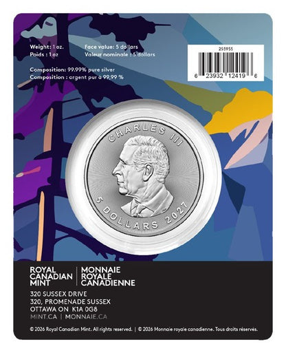 2027 1oz. Pure Silver Premium Bullion Maple Leaf Clover Privy Mark (255955)