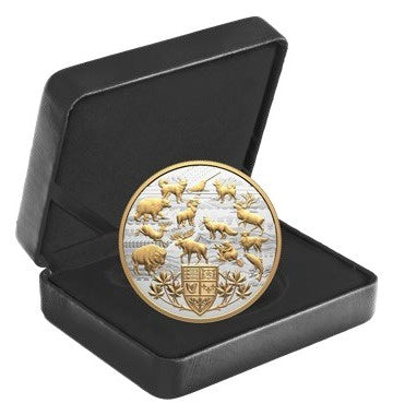 2026 $50 Fine Silver Coin - Heraldic Landscape: Animals of Canada (255985)