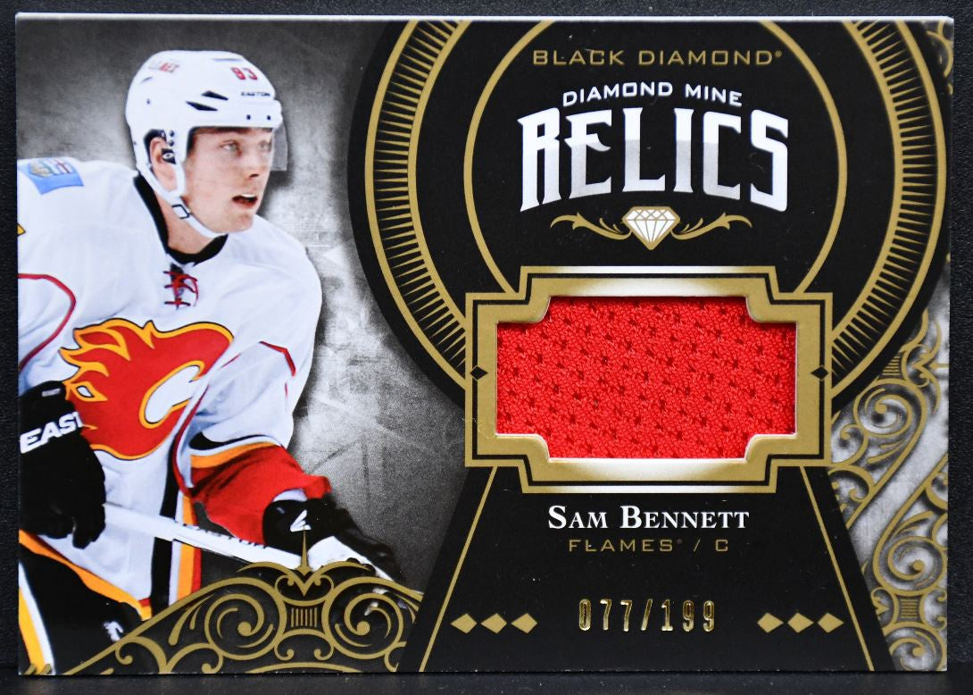 2016-17 UD Black Diamond Mine Relics Sam Bennett DM-SB Flames 077/199 Jersey 4428
