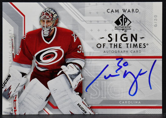 2006-07 SP Authentic Sign of the Times Cam Ward ST-CW Carolina Hurricanes Auto