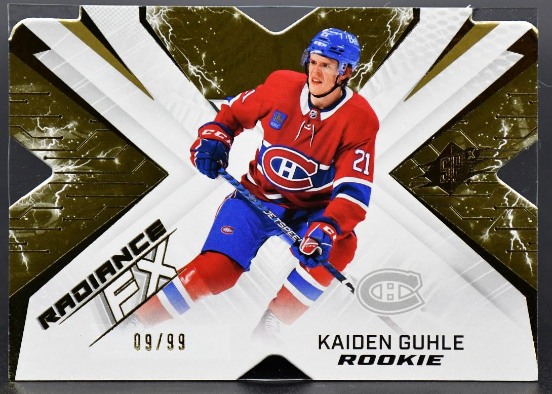 2022-23 SPx Kaiden Guhle RFX-69 Montreal Canadiens RC 09/99