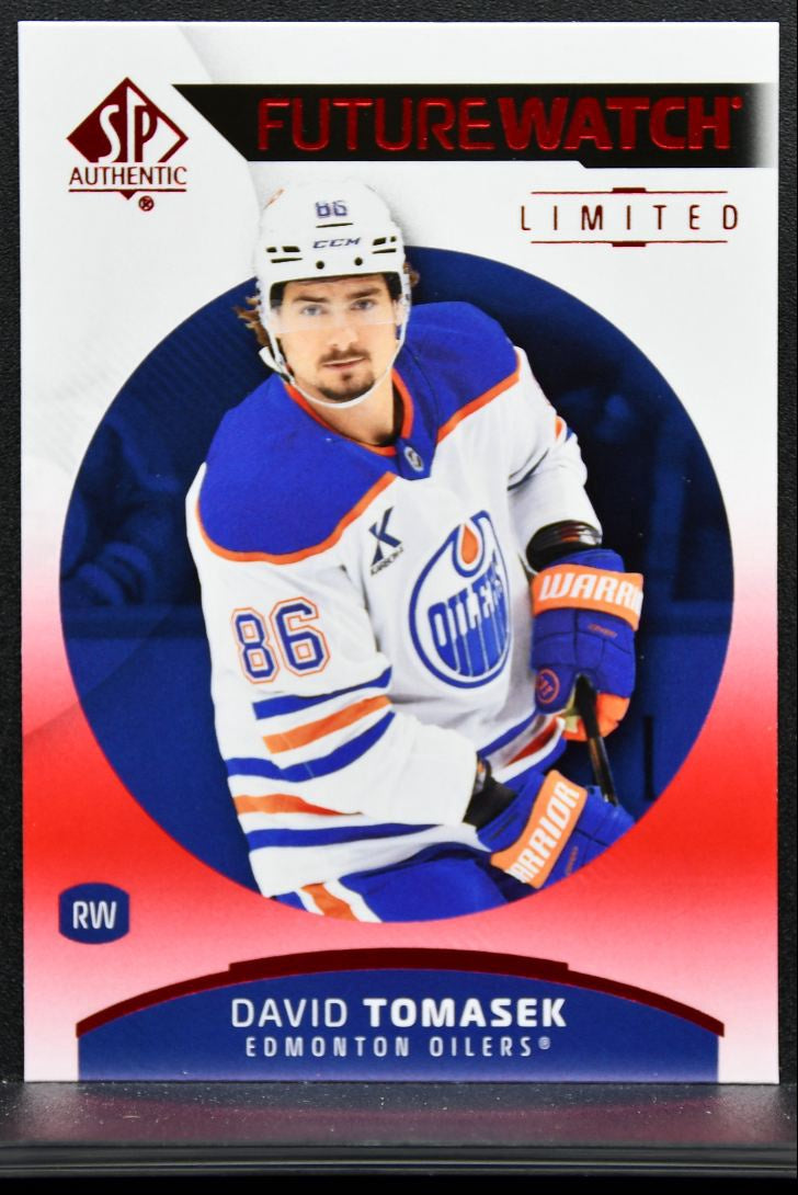 2025-26 SP Authentic Future Watch Limited Red David Tomasek 188 Oilers RC 9355