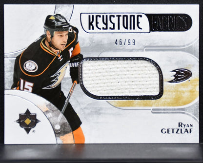 2016-17 UD Ultimate Collection Keystone Fabrics Getzlaf 46/99 Jersey 1007