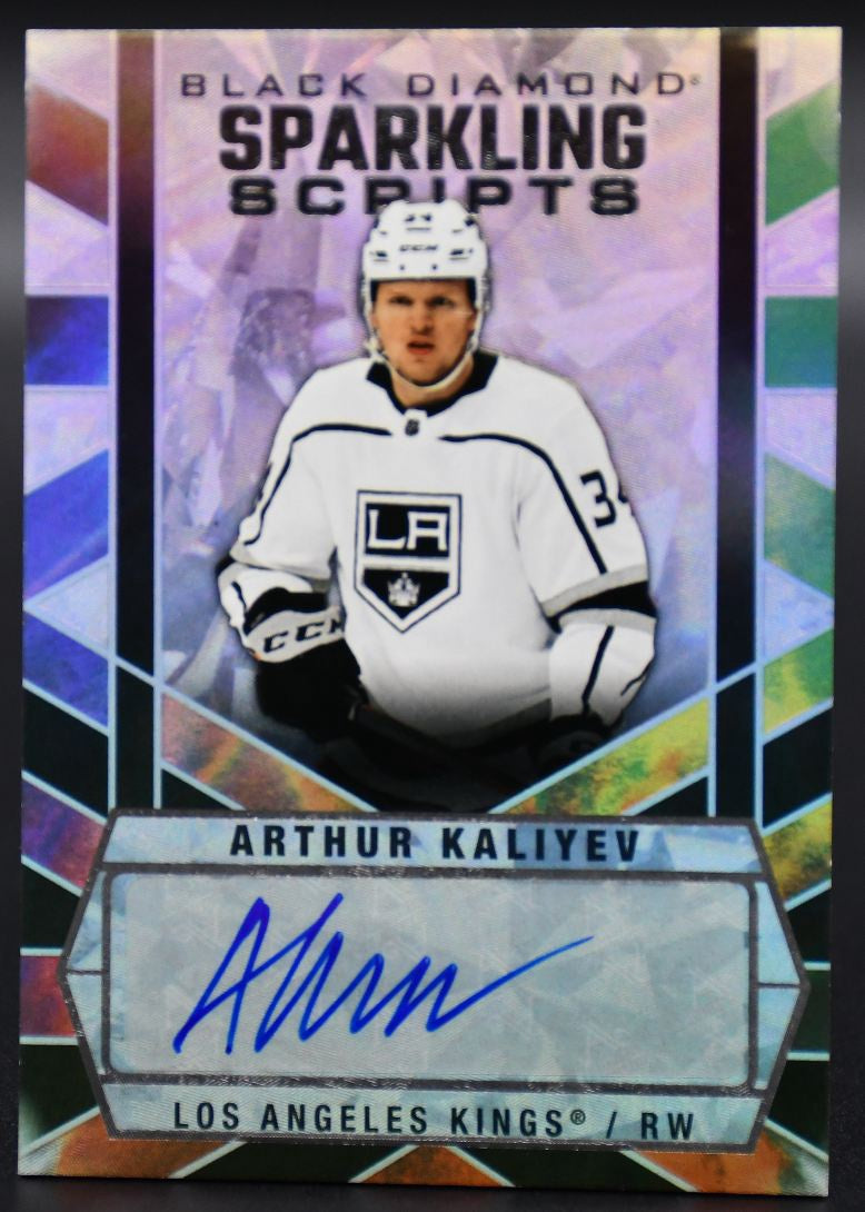 2022-23 UD Black Diamond Arthur Kaliyev SC-AK Los Angeles Kings Auto