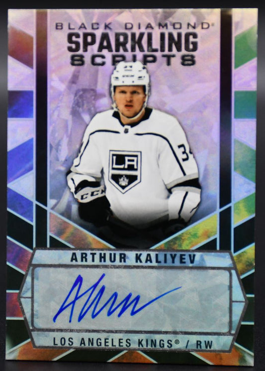 2022-23 UD Black Diamond Arthur Kaliyev SC-AK Los Angeles Kings Auto
