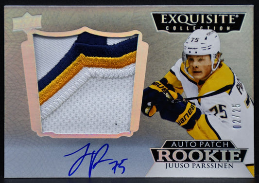 2022-23 UD The Cup Exquisite Rookie Patch Horizontal Juuso Parssinen Auto 25