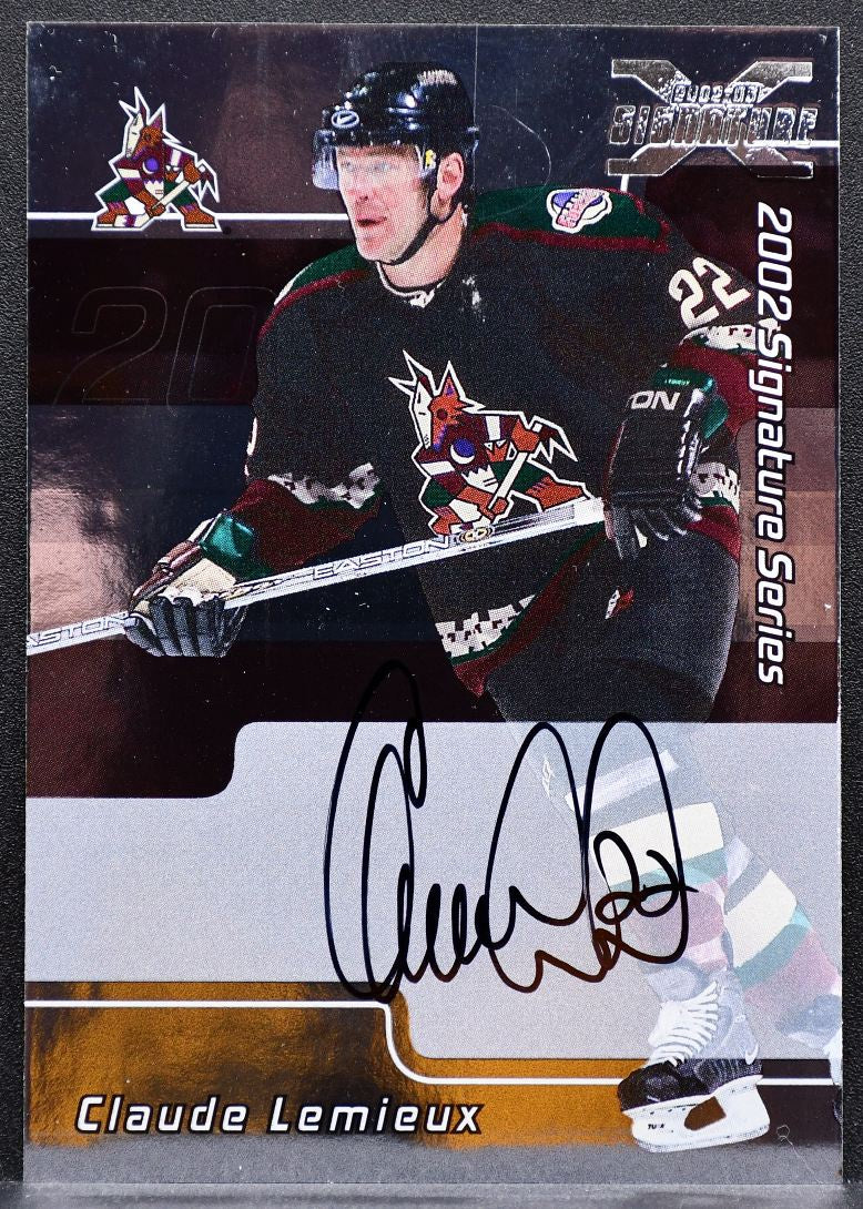 2002-03 Be a Player Signature Series Autograph Lemieux Arizona Coyotes Auto 7431