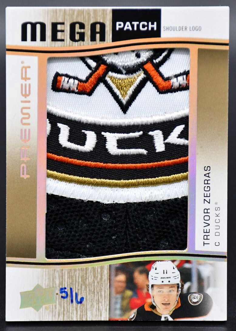 2023-24 UD Premier Trevor Zegras PMP-TZ Anaheim Ducks 5/6 Patch
