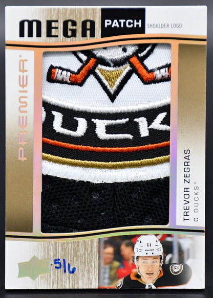 2023-24 UD Premier Trevor Zegras PMP-TZ Anaheim Ducks 5/6 Patch