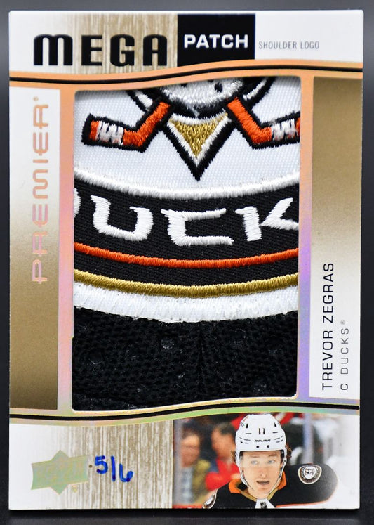 2023-24 UD Premier Trevor Zegras PMP-TZ Anaheim Ducks 5/6 Patch