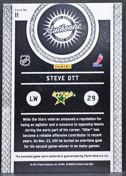 2011-12 Panini Titanium Game Worn Gear Patch Steve Ott 11 Stars 11/25 Patch 9952