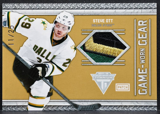 2011-12 Panini Titanium Game Worn Gear Patch Steve Ott 11 Stars 11/25 Patch 9952