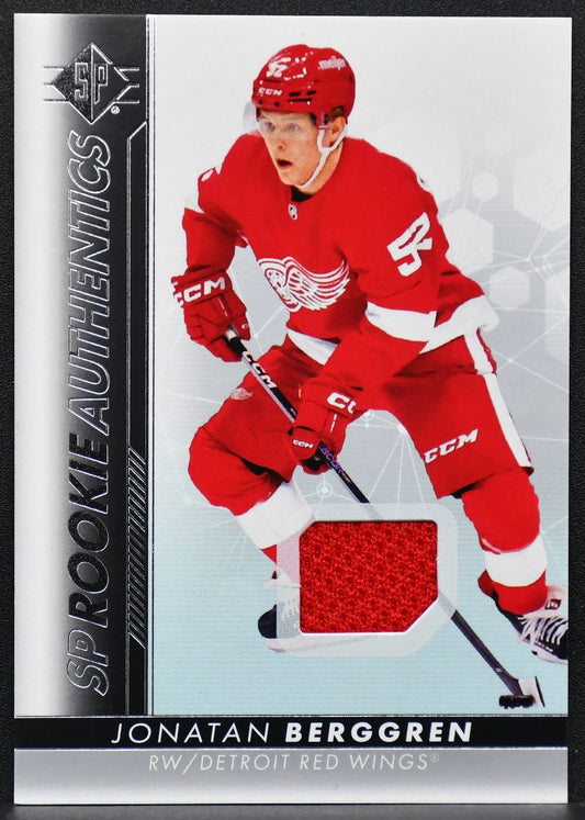22-23 SP Authentic RC Authentics Jersey Jonatan Berggren 138 Red Wings RC Jersey 2998