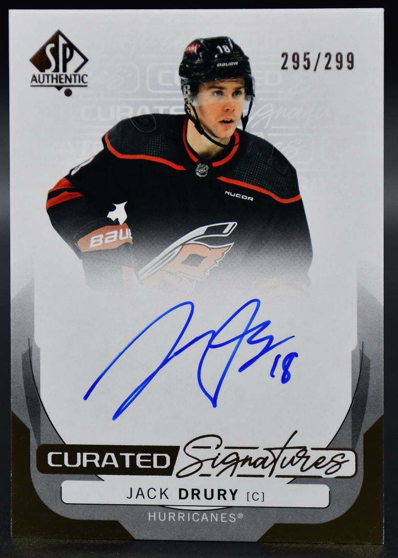 2024-25 SP Authentic Jack Drury SPC-JD Carolina Hurricanes Auto 295/299