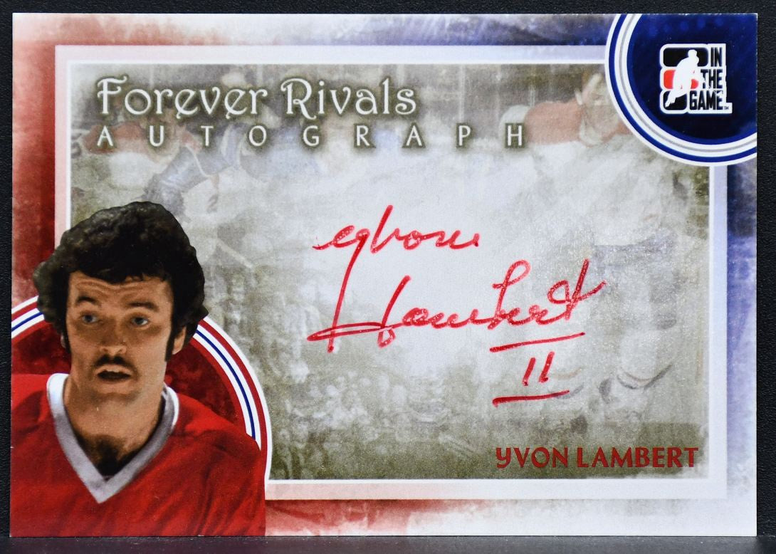 2011-12 In The Game Forever Rivals Autographs Yvon Lambert A-YL Auto