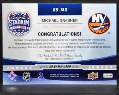 2014-15 SP Game Used Stadium Series Materials Jerseys Grabner Jersey 1779
