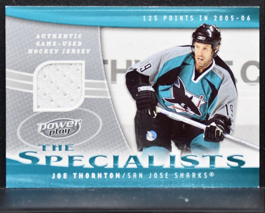 2006-07 Upper Deck Power Play The Specialists Joe Thornton Sharks Jersey 4176