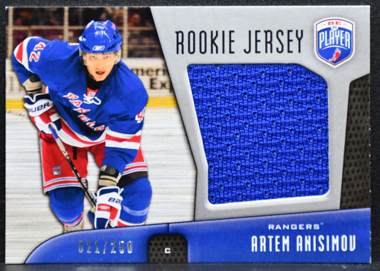 2009-10 UD Be A Player Rookie Jersey Artem Anisimov RC 021/200 Jersey 4583