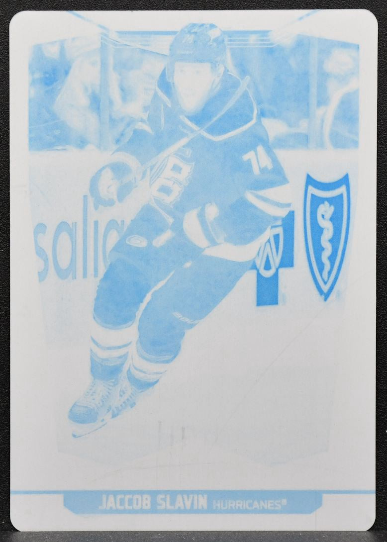 2024-25 O-Pee-Chee Cyan Priting Plate Jaccob Slavin 288 Carolina Hurricanes 1/1 8747