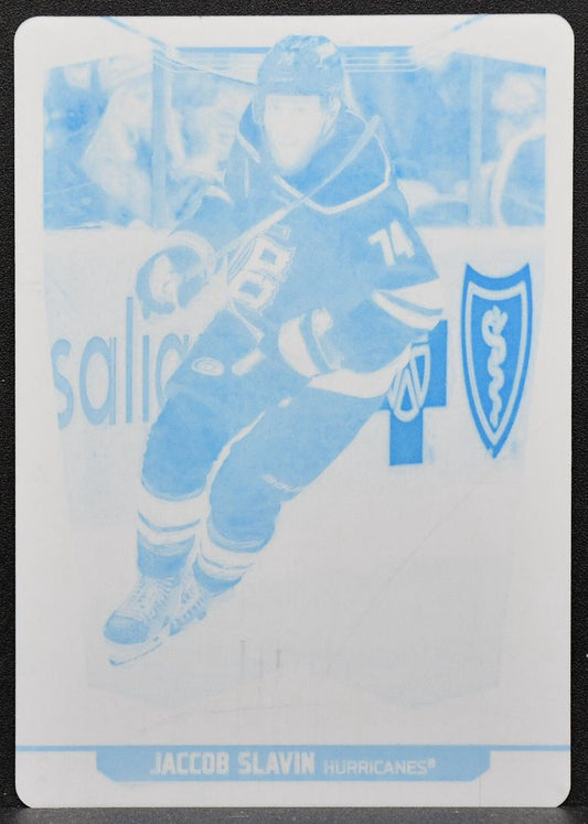 2024-25 O-Pee-Chee Cyan Priting Plate Jaccob Slavin 288 Carolina Hurricanes 1/1 8747
