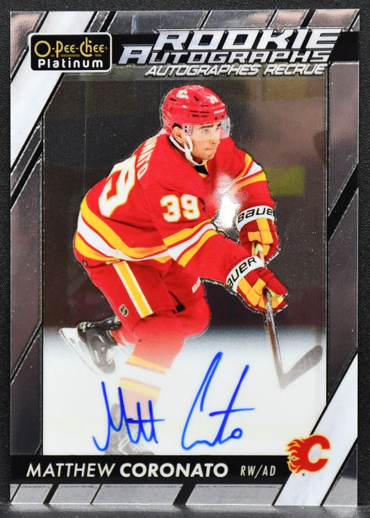 2023-24 O-Pee-Chee Platinum Rookie Auto Matthew Coronato R-MC RC Auto