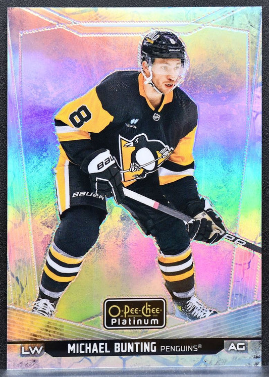 2024-25 O-Pee-Chee Platinum Arctic Freeze Michael Bunting 32 Penguins 45/99 9195