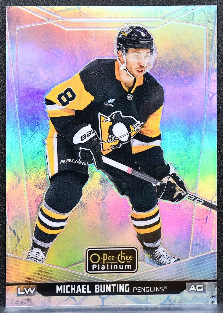 2024-25 O-Pee-Chee Platinum Arctic Freeze Michael Bunting 32 Penguins 45/99 9195