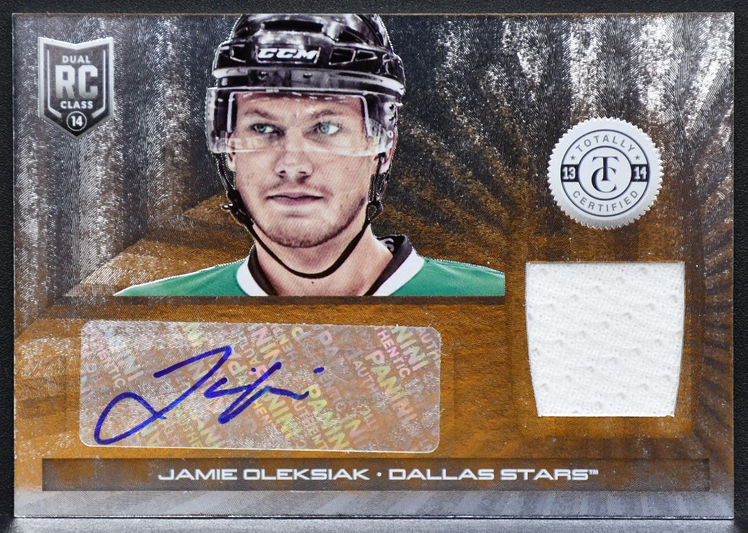 2013-14 Panini Totally Certified Jersey Oleksiak 199 Stars RC Auto Jersey 0317