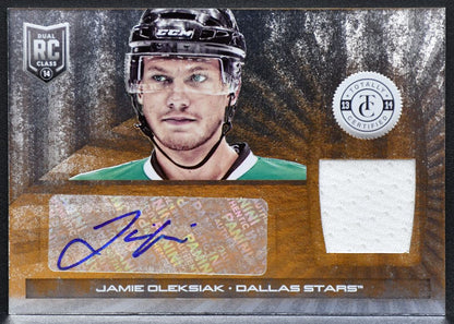 2013-14 Panini Totally Certified Jersey Oleksiak 199 Stars RC Auto Jersey 0317