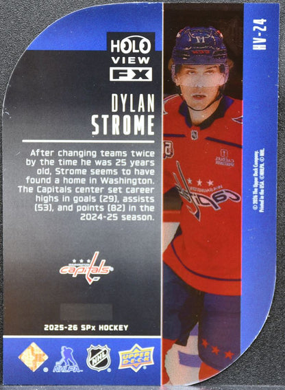 2025-26 SPx HoloViewFX Dylan Strome HV-24 Washington Capitals 9179