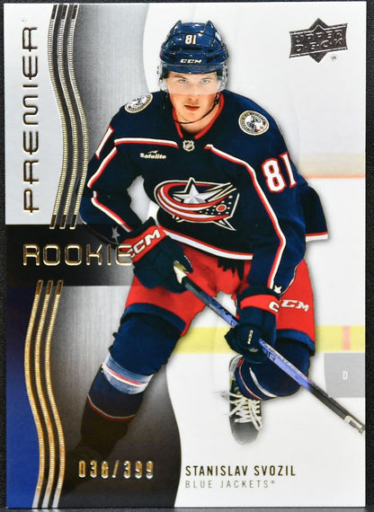 2023-24 UD Premier Rookie Base Stanislav Svozil 139 Blue Jackets RC /399 0533