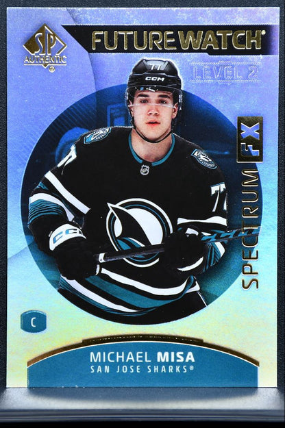 2025-26 SP Authentic Future Watch Spectrum FX Lvl2 Michael Misa Sharks RC 3024