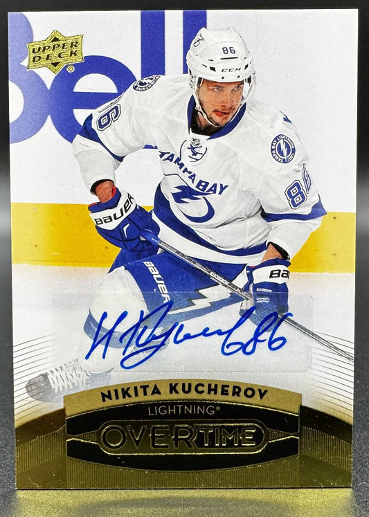 2015-16 UD Overtime Gold Auto Nikita Kucherov 75 Tampa Bay Lightning Auto